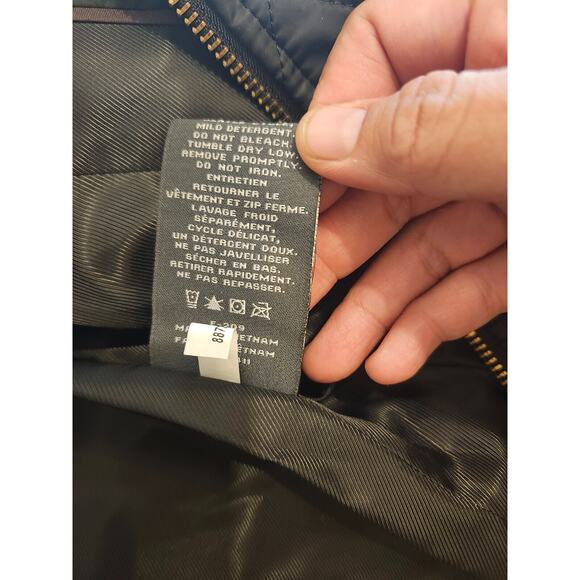 Vince Camuto Quilted Jacket Wome's Medium Black Riding Full Zip Parka Coat - Picture 4 of 8